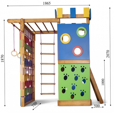 Дитячий ігровий комплекс для дому SportBaby Babyland-16 фото товару