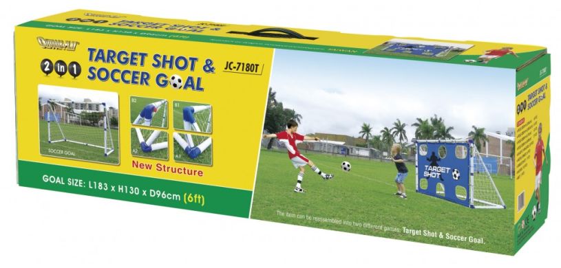 Футбольні ворота Outdoor-Play Target Shot & Soccer Goal 6ft фото товару