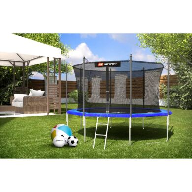 Батут Hop-Sport 12ft (366cm) blue с внутренней сеткой фото товара