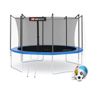 Батут Hop-Sport 12ft (366cm) blue с внутренней сеткой фото товара