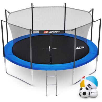 Батут Hop-Sport 12ft (366cm) blue с внутренней сеткой фото товара