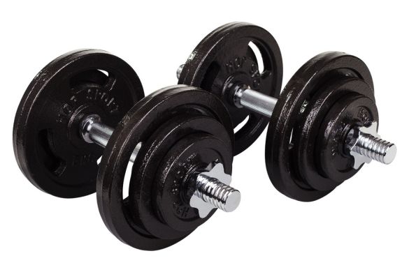 Гантелі металеві Hop-Sport Strong 2х20 кг фото товару
