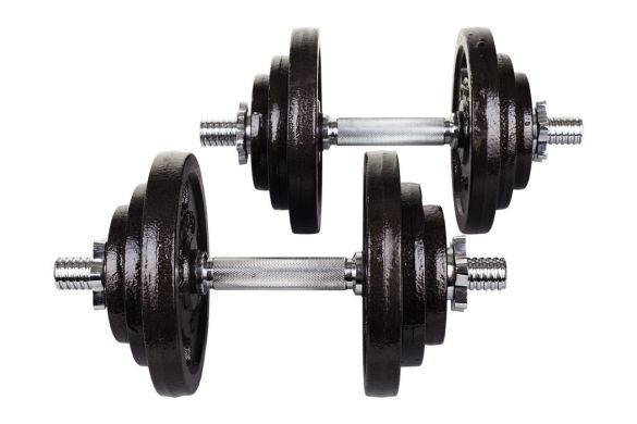 Гантелі металеві Hop-Sport Strong 2х20 кг фото товару