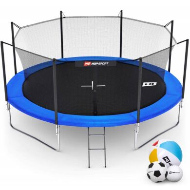 Батут Hop-Sport 14ft (427cm) blue с внутренней сеткой фото товара