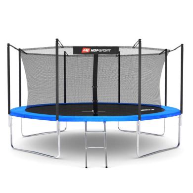 Батут Hop-Sport 14ft (427cm) blue с внутренней сеткой фото товара