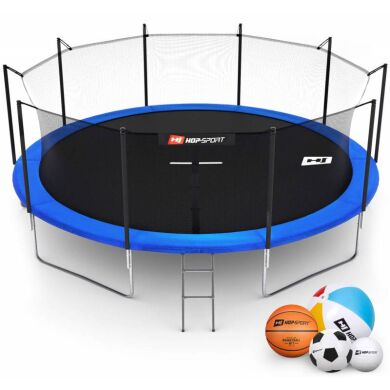 Батут Hop-Sport 16ft (488cm) blue с внутренней сеткой фото товара