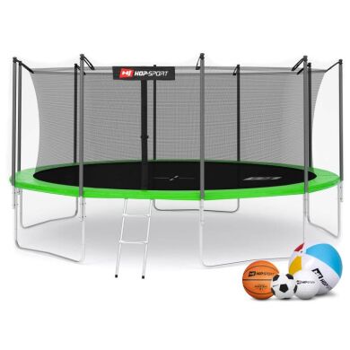 Батут Hop-Sport 16ft (488cm) green з внутрішньою сіткою фото товару