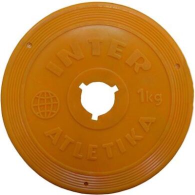 Диск InterAtletika 1 кг пластиковий кольоровий фото товару