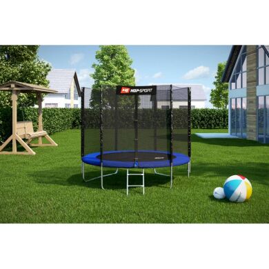 Батут Hop-Sport 8ft (244cm) blue с внешней сеткой фото товара