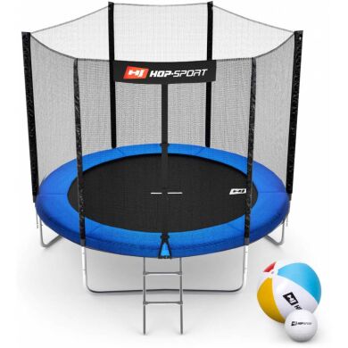 Батут Hop-Sport 8ft (244cm) blue с внешней сеткой фото товара