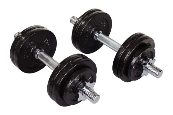 Гантелі металеві Hop-Sport Strong 1х15 кг фото товару