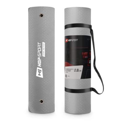 Мат для фитнеса с отверстиями Hop-Sport TPE 0,8 см HS-T008GM grey фото товара