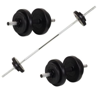 Набір штанга + гантелі Elitum 36 кг купити Набір штанга + гантелі Elitum 36 кг фото товару