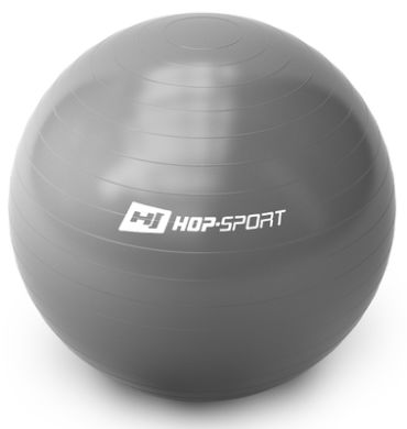 Фітбол Hop-Sport 65cm silver + насос фото товару