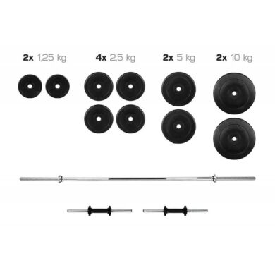 Набір штанга + гантелі Elitum 52 кг купити Набір штанга + гантелі Elitum 52 кг фото товару