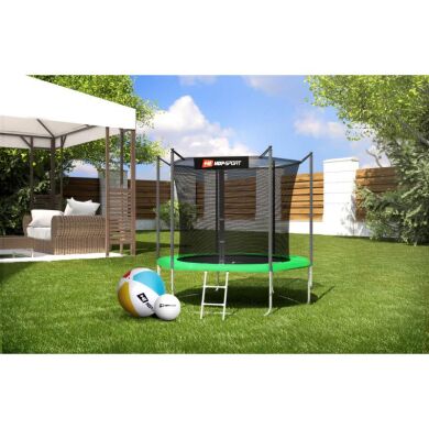 Батут Hop-Sport 8ft (244cm) green з внутрішньою сіткою фото товару