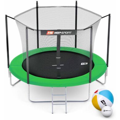 Батут Hop-Sport 8ft (244cm) green з внутрішньою сіткою фото товару