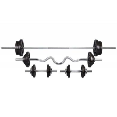 Набір штанга + гантелі Strong 96 кг купити Набір штанга + гантелі Strong 96 кг фото товару