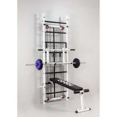 Шведська стінка із системою еспандерів Крос-Тренер білий ТМ Ладас фото товару