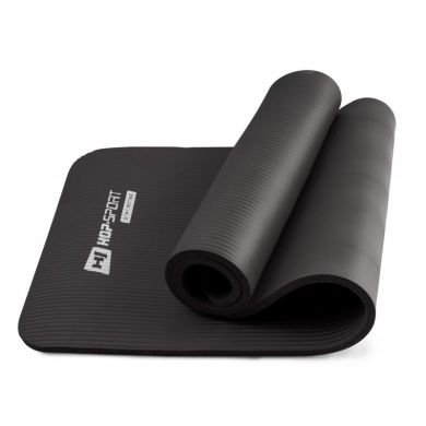 Мат для фітнесу з отворами Hop-Sport HS-N015GM 1,5 см black фото товару