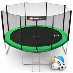 Батут Hop-Sport 12ft (366cm) green с внешней сеткой фото товара