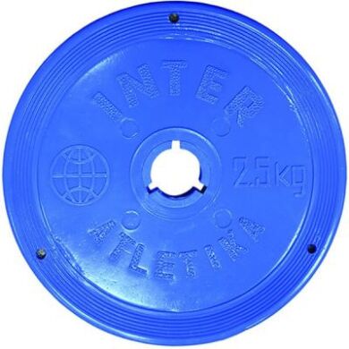Диск InterAtletika 2,5 кг пластиковий кольоровий фото товару