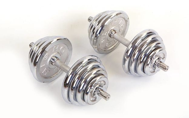 Гантелі хромовані Zelart TA-0032-40CH 2х40 кг фото товару