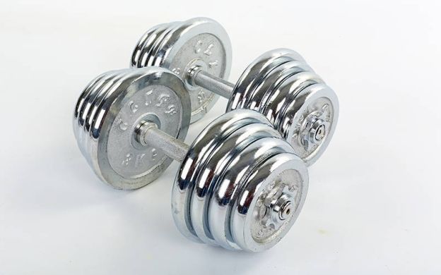 Гантели хромированные Zelart TA-2453-40CH 2x40 кг фото товара