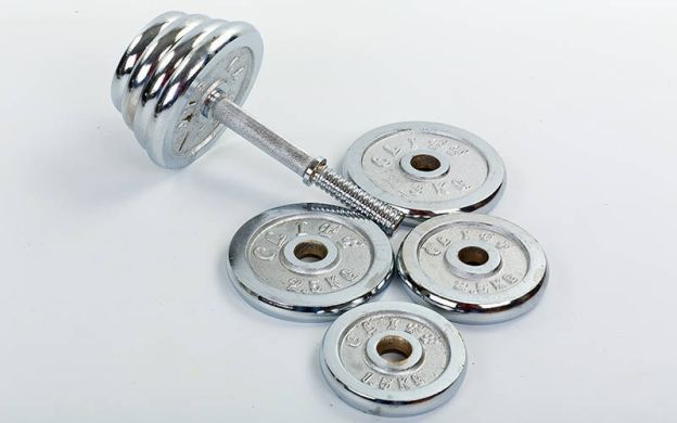 Гантели хромированные Zelart TA-2453-40CH 2x40 кг фото товара