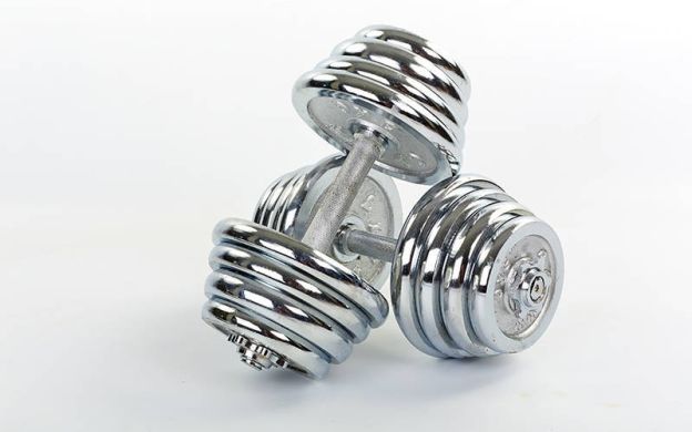 Гантели хромированные Zelart TA-2453-40CH 2x40 кг фото товара