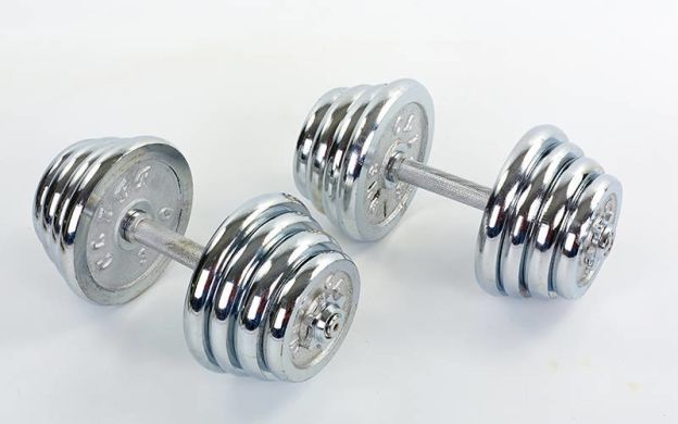 Гантели хромированные Zelart TA-2453-40CH 2x40 кг фото товара