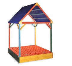 Песочница Babygrai с тентовой крышей разноцветная 150х150 см. купить недорого