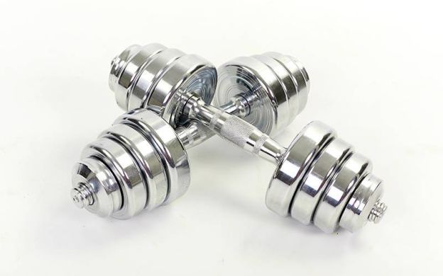 Гантели хромированные Zelart TA-8007-20CH 2х20 кг фото товара