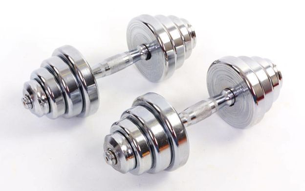Гантели хромированные Zelart TA-8007-25CH 2x25 кг фото товара