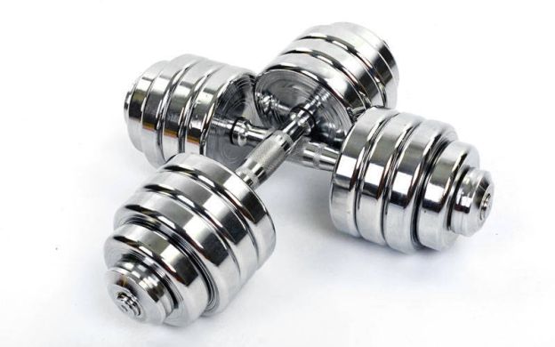 Гантели хромированные Zelart ТА-8007-40CH 2x40 кг фото товара