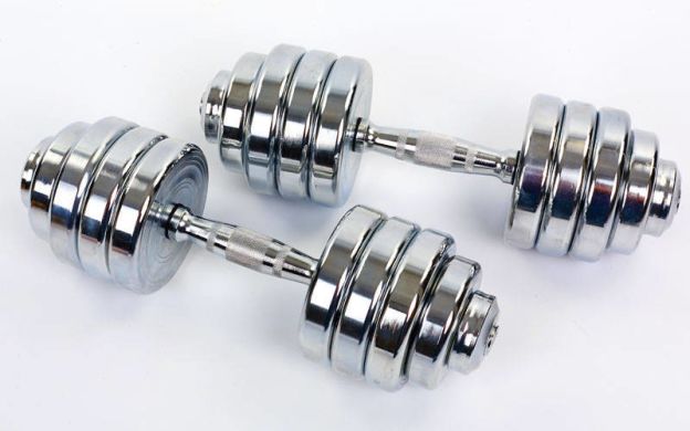 Гантели хромированные Zelart ТА-8007-40CH 2x40 кг фото товара