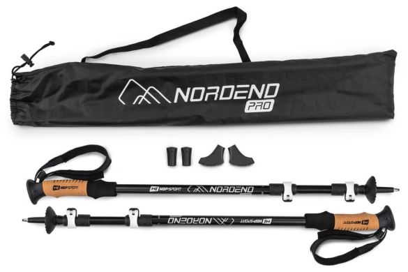 Трекинговые палки Hop-Sport Nordend Pro черные фото товара