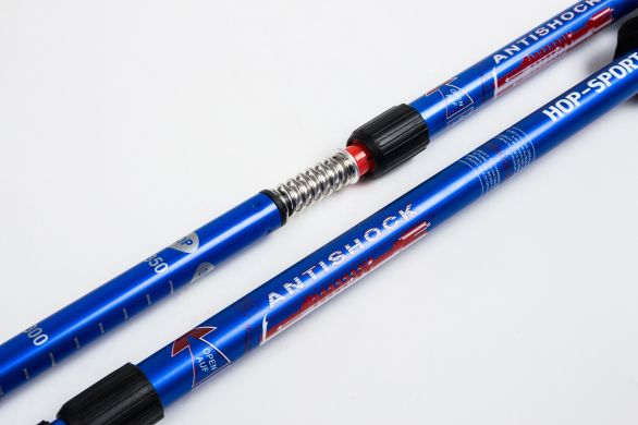 Трекинговые палки регулируемые Hop-Sport Everest синие фото товара