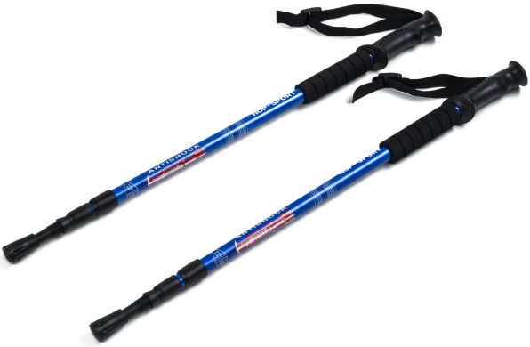 Трекинговые палки регулируемые Hop-Sport Everest синие фото товара