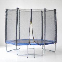 Батут Hop-Sport SJ 8ft (252cm) blue с внешней сеткой фото товара